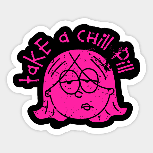 Take a Chill Pill Sticker by tiranocyrus